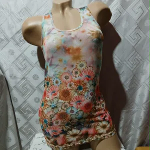 Mrezasta floral sarena majica S/M