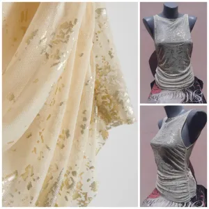 Reserved mrezasta bluza sa zlatnim detaljima S Rasprodaja