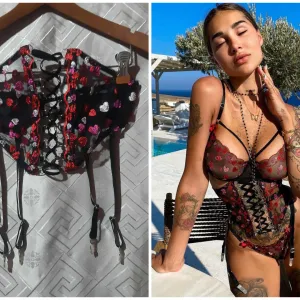 Korset halteri sa srcima S/M