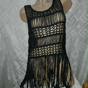 Rupicasta crna bluza sa resama M/L Rasprodaja
