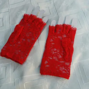 Nove Čipkaste Crvene rukavice XS/S