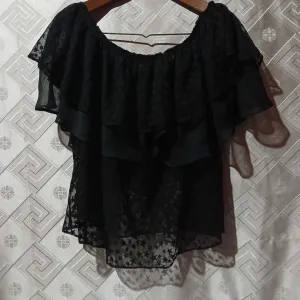 Zara basic leprsava bluza til/zvezdice L