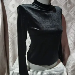Monki plisana bluza sa zlatnom prasinom XS