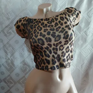 Pull&Bear Leopard Crop Top S