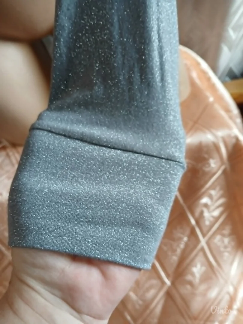 Bolero/rukavi sivi sa srebrnim sjajem M/L