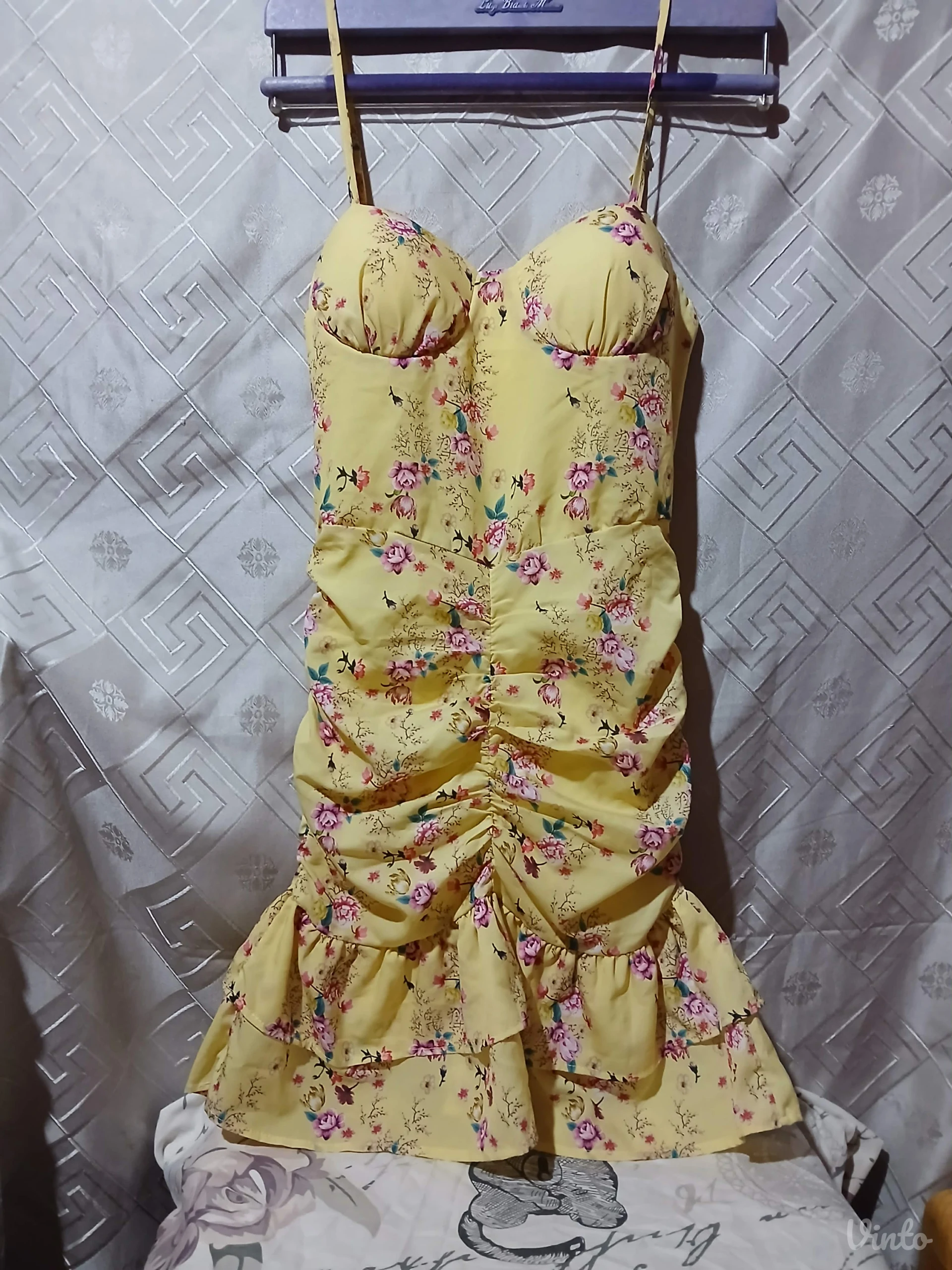 Zuta Sexy Haljina Floral print XS/S
