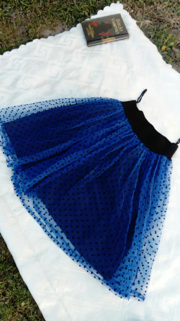 Plava til suknja na plišane tufnice S-L