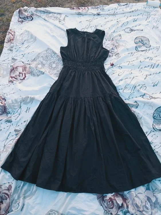 Crna Goth Haljina M 100% Pamuk