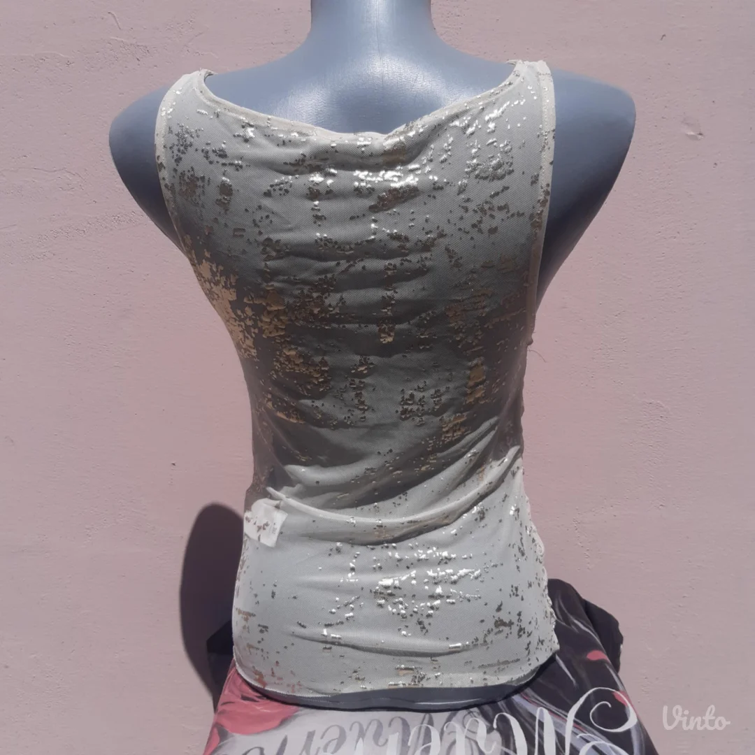 Reserved mrezasta bluza sa zlatnim detaljima S