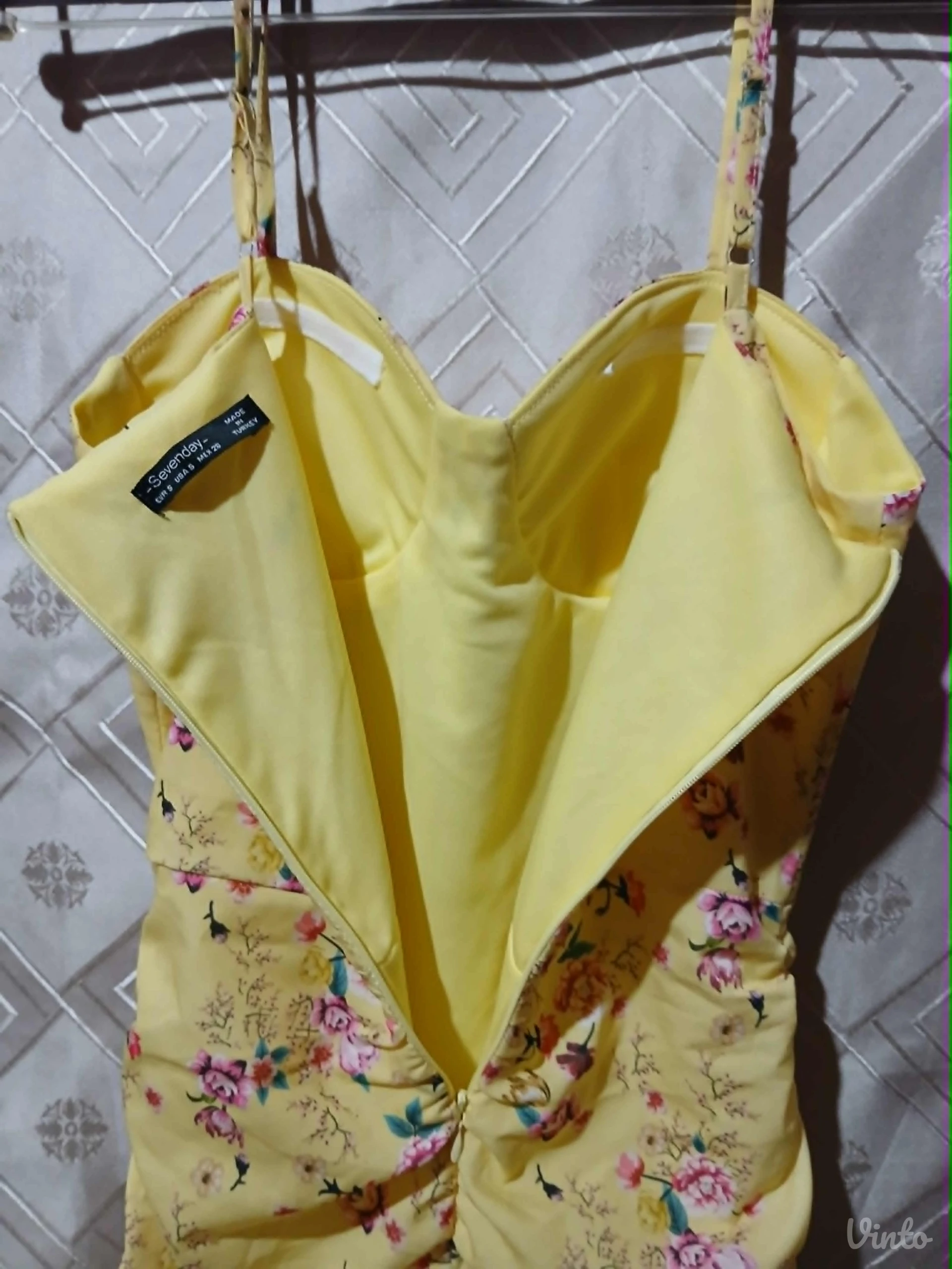Zuta Sexy Haljina Floral print XS/S