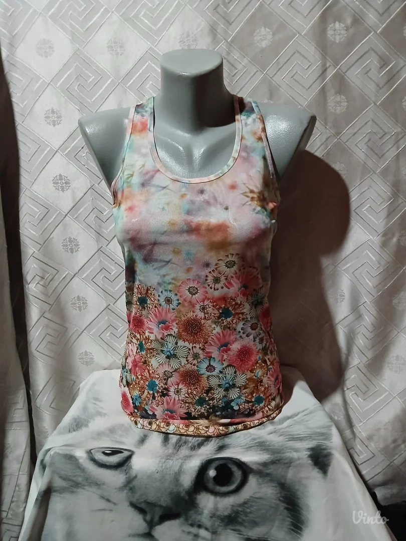Mrezasta floral sarena majica S/M