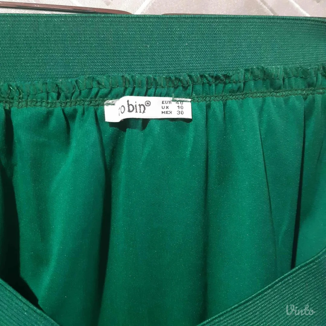 Robin maksi zelena suknja Til/Mrezica plisir L/XL