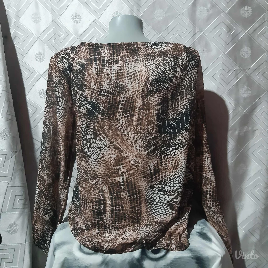 Amisu snake print providna bluza S