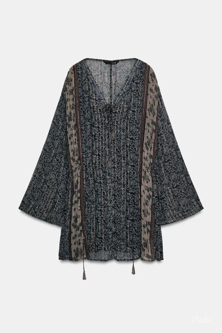 Zara haljina sa zlatnim nitima