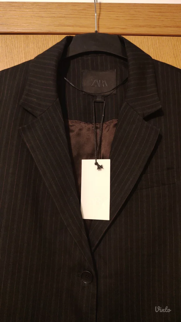 Zara ZW laneni sako na pruge