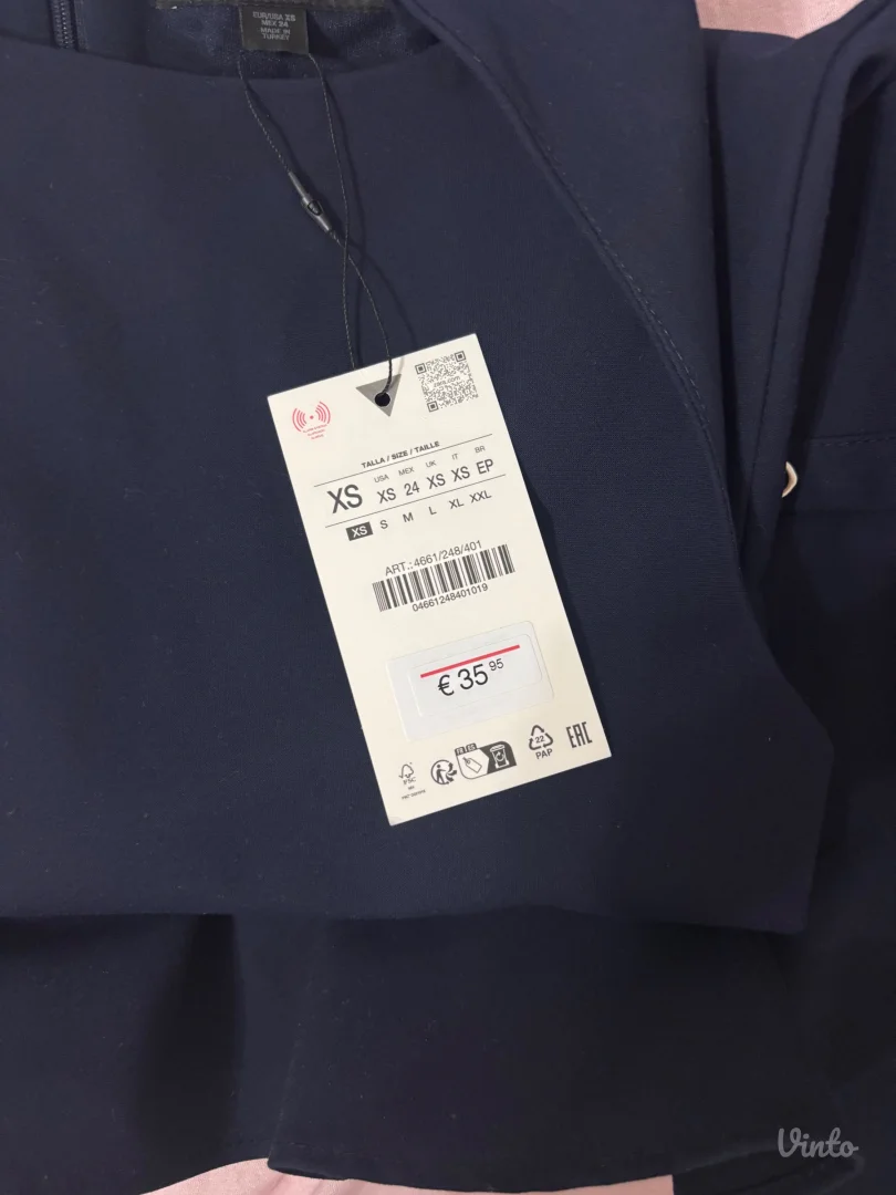 Nova Zara teget haljina sa etiketom