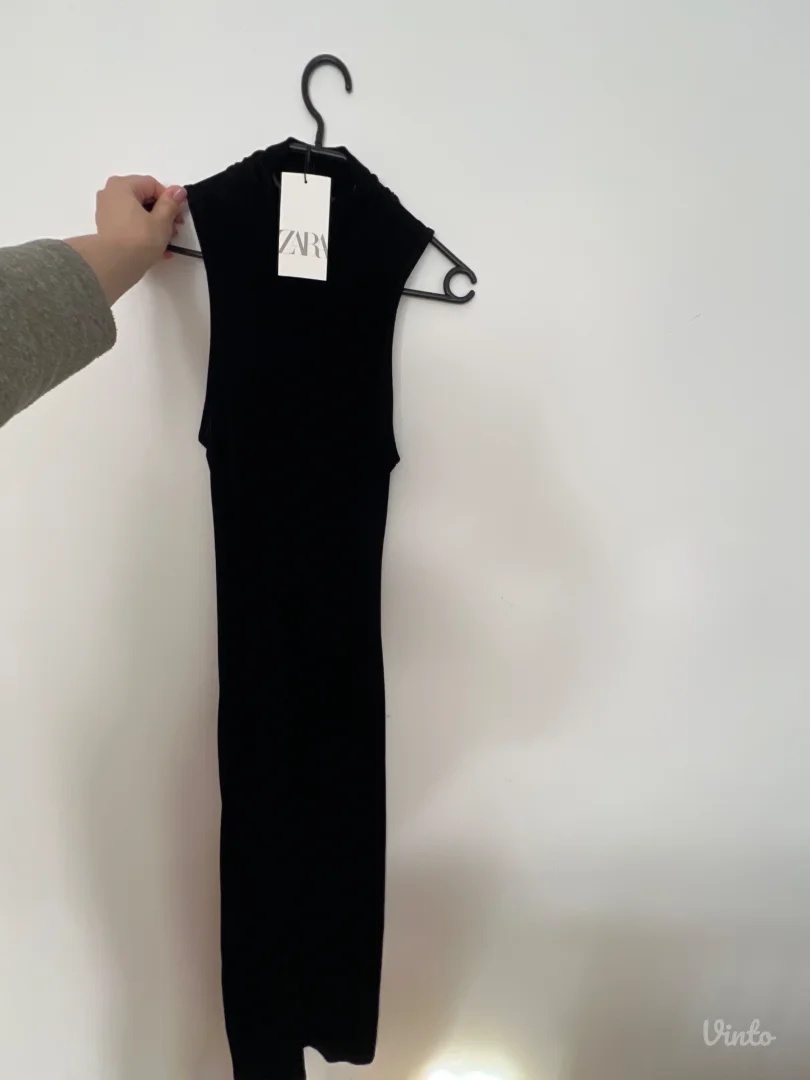 ZARA MIDI - crna haljina