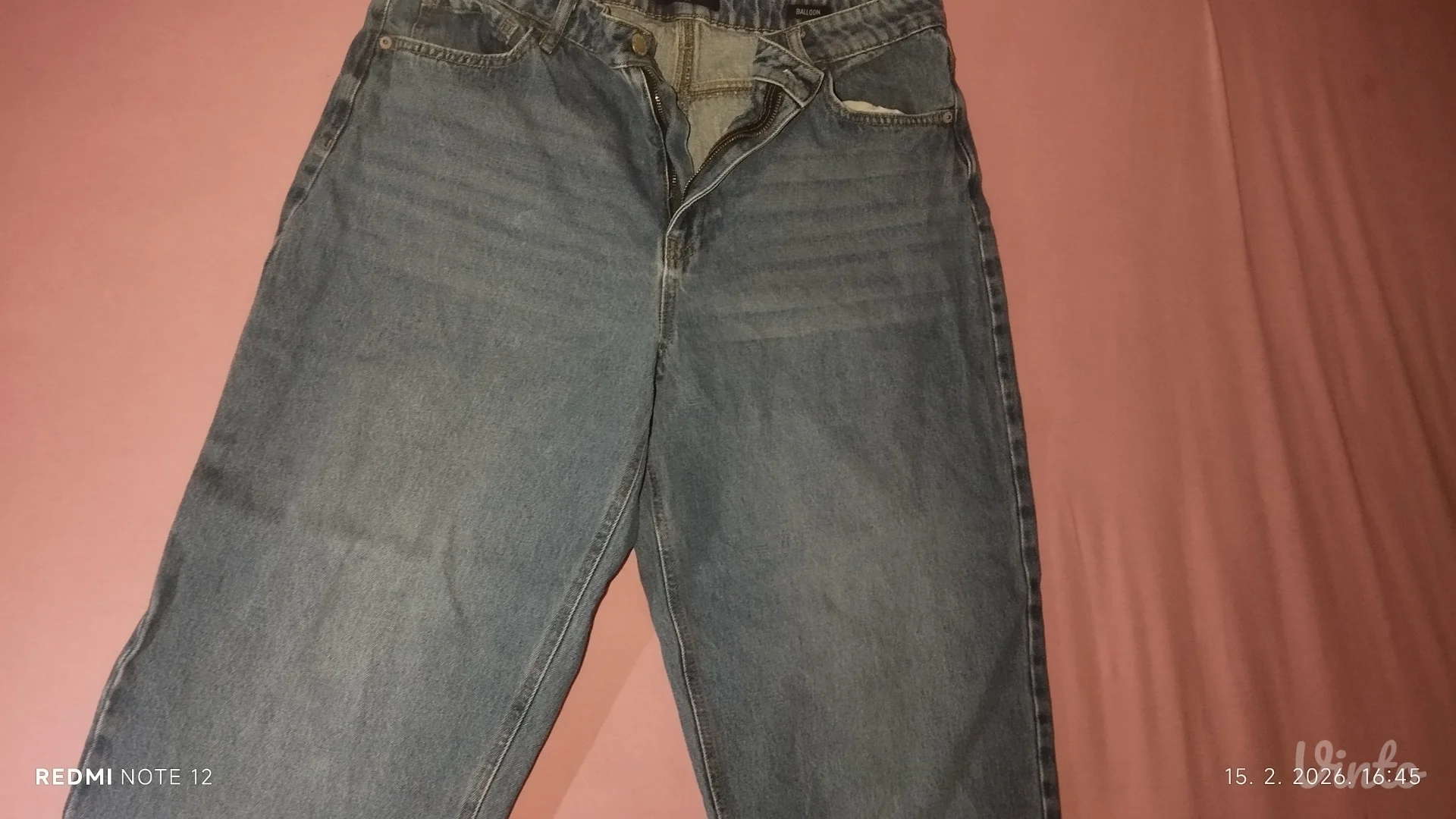 Tamnoplave ženske balloon farmerice