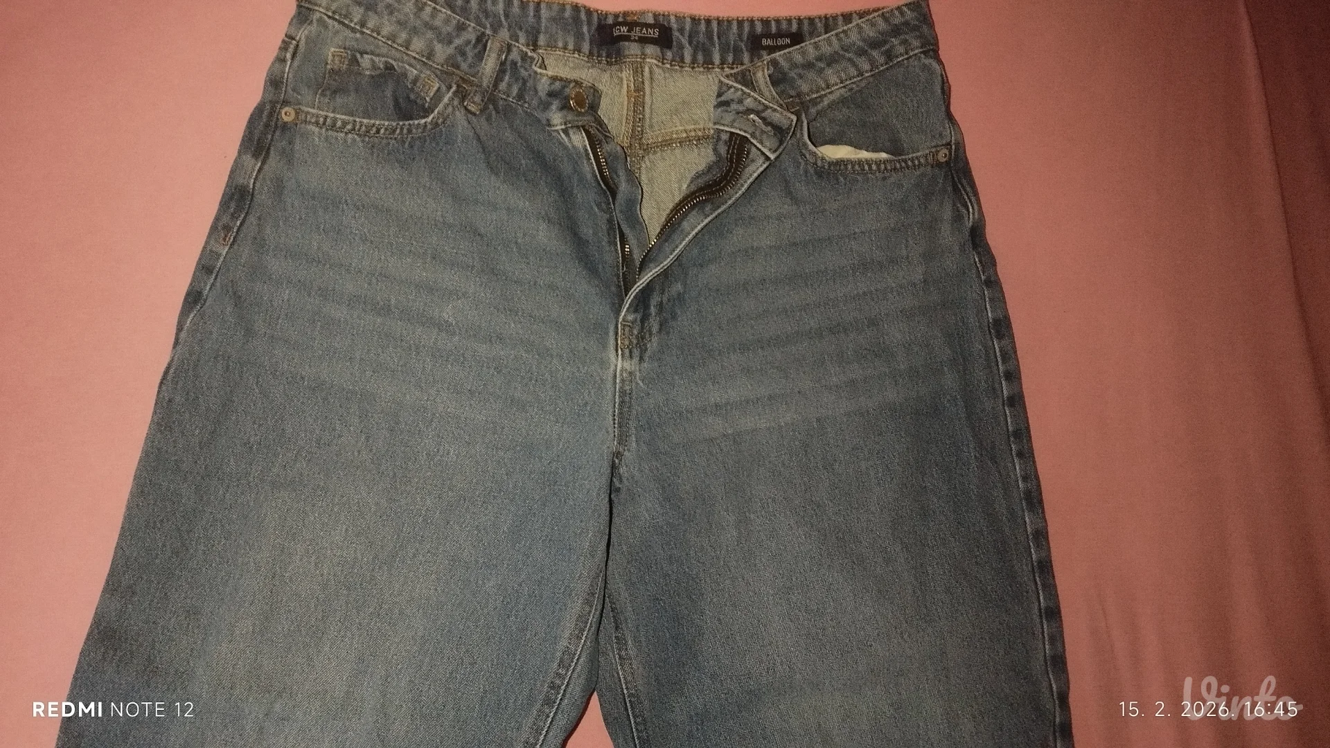 Tamnoplave ženske balloon farmerice