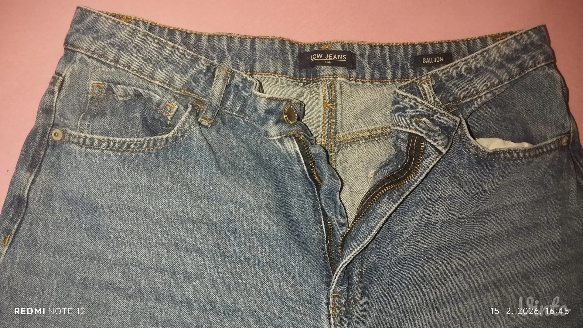 Tamnoplave ženske balloon farmerice