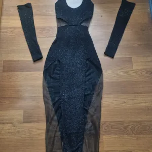 Eelegantna dugacka haljina sa rukavima S/M