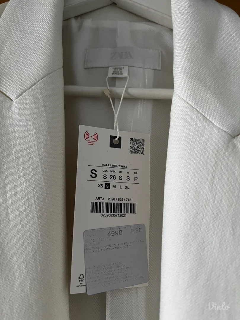 Zara duzi beli sako NOV