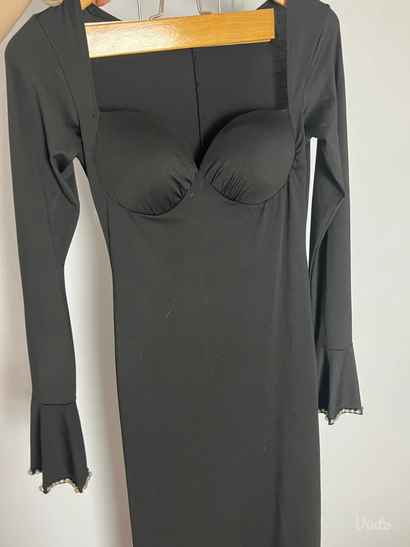 Crna elegantna haljina NOVO