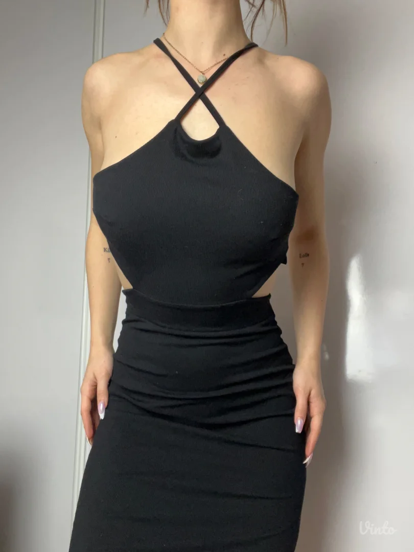 Crna zenska haljina NOVO