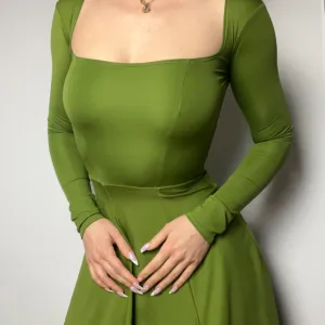 Zelena zenska haljina