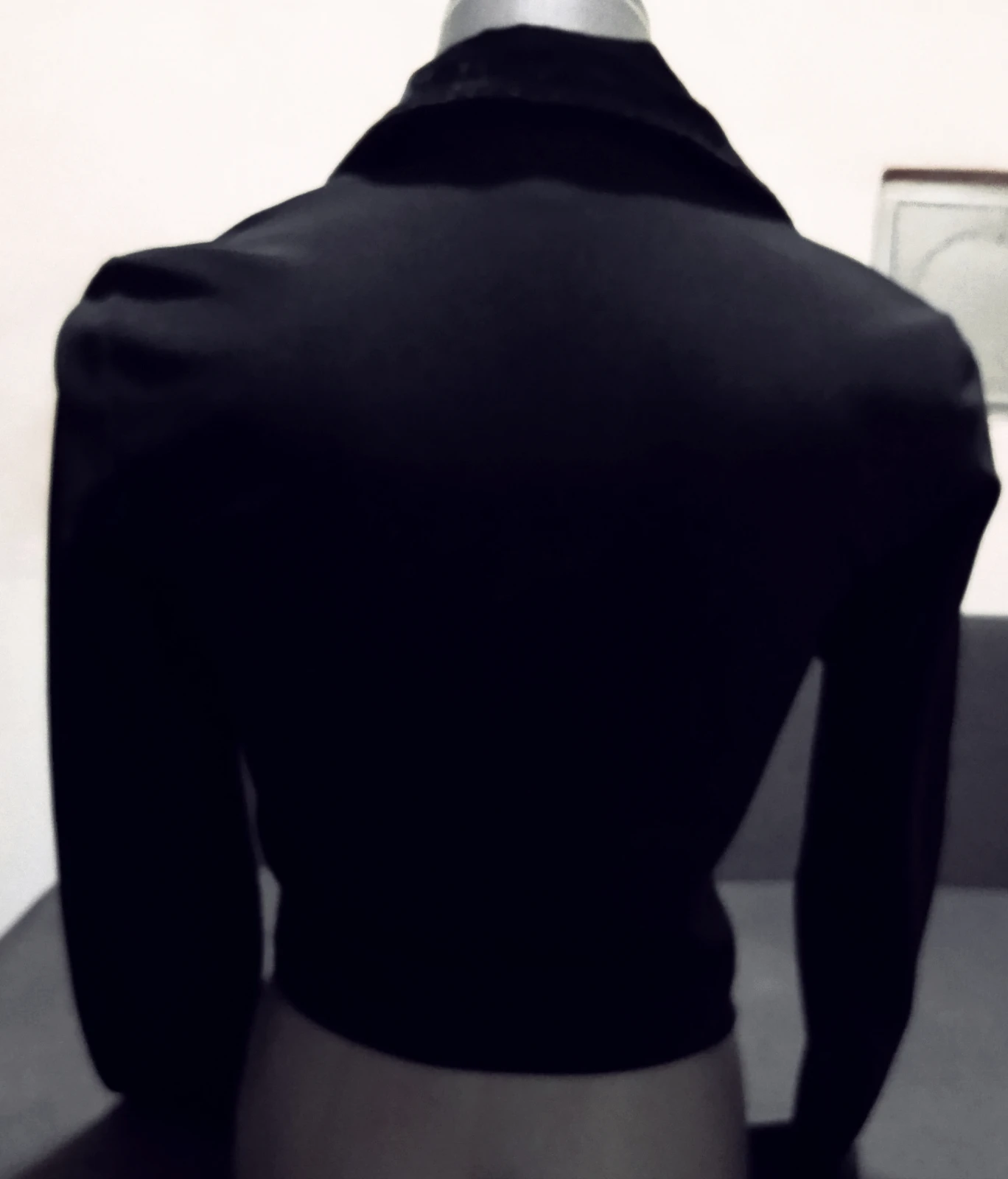 Vintage crni crop duks na raskopčavanje ELEGANT S / 36