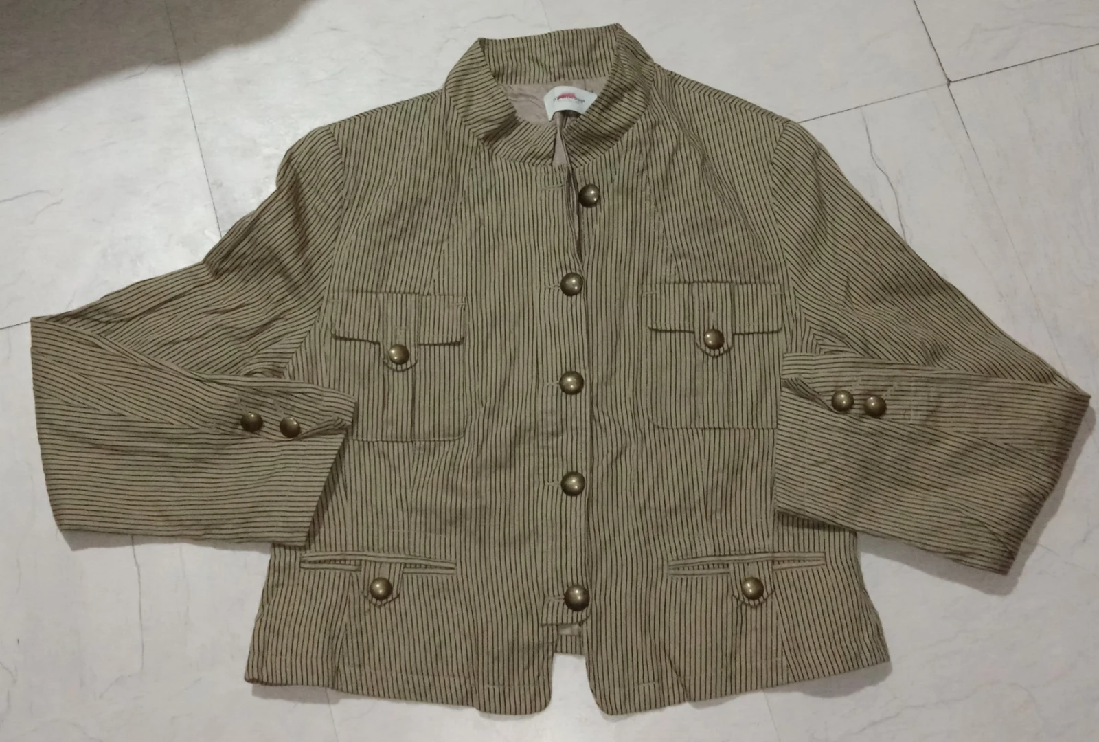 Green Wood luksuzan military sako/jakna sa metalik sjajem (46)