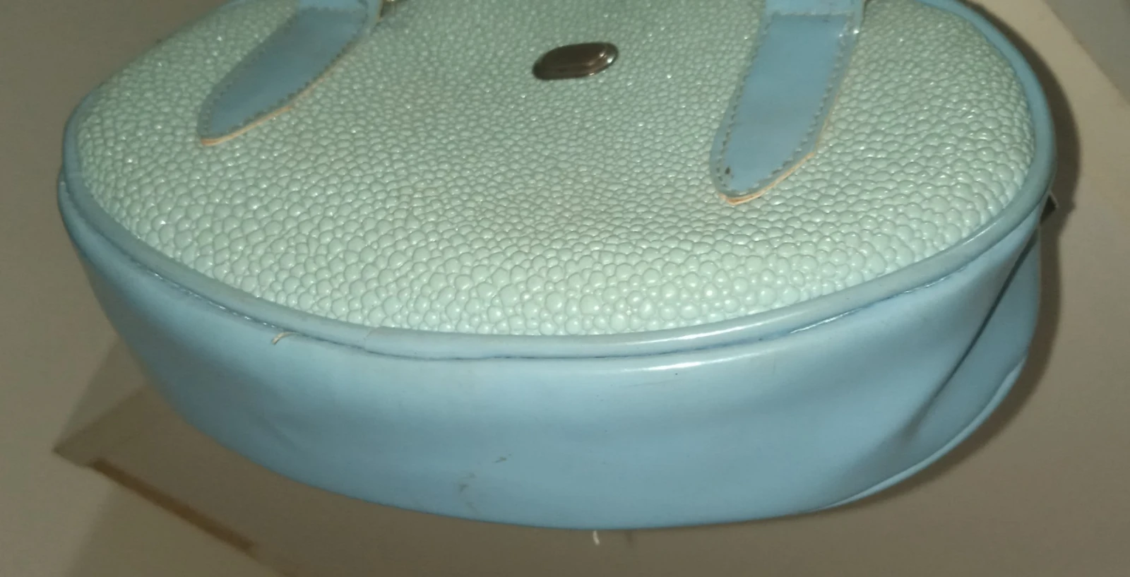 Retro Y2K Pastelno Plava Torbica - Mini Bowling Bag