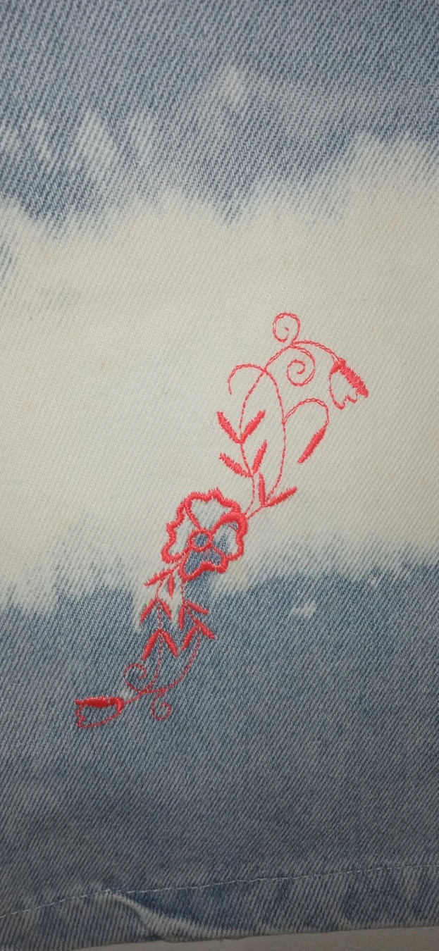Vintage dečije tie-dye farmerke sa vezom - Veličina 14 (164)