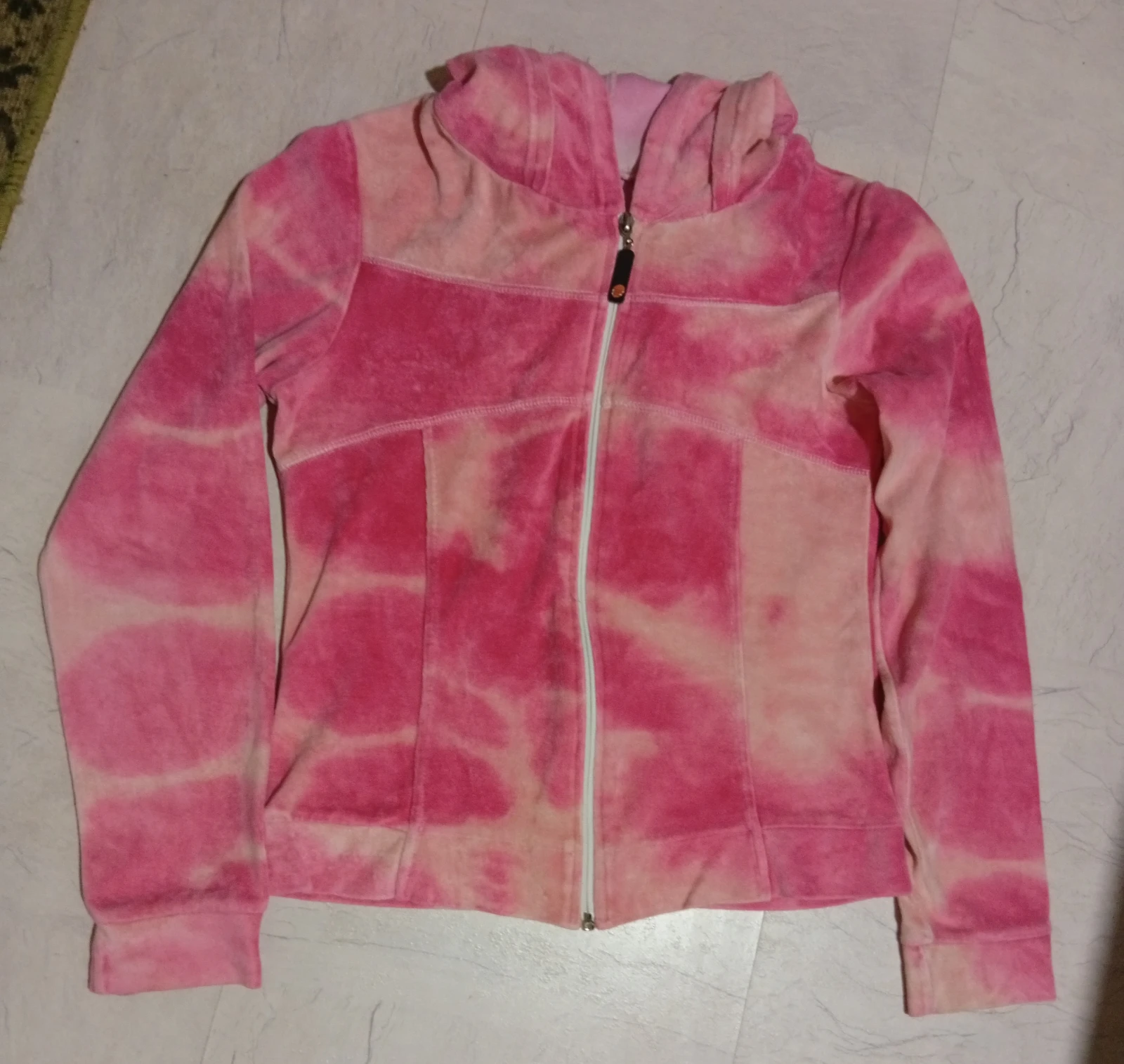 CAMELEON plišana termo trenerka komplet S / M - Pink tie-dye