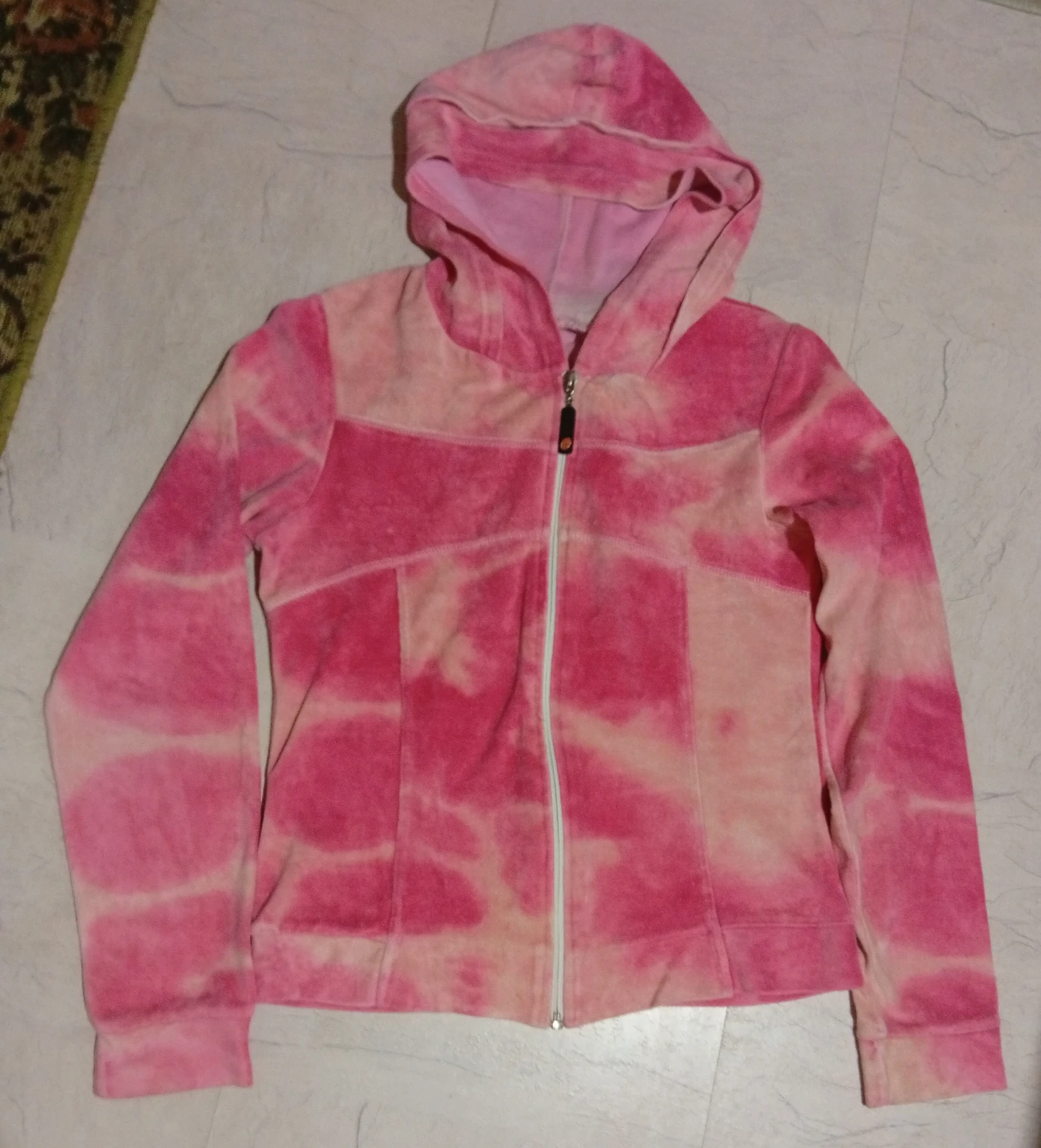CAMELEON plišana termo trenerka komplet S / M - Pink tie-dye