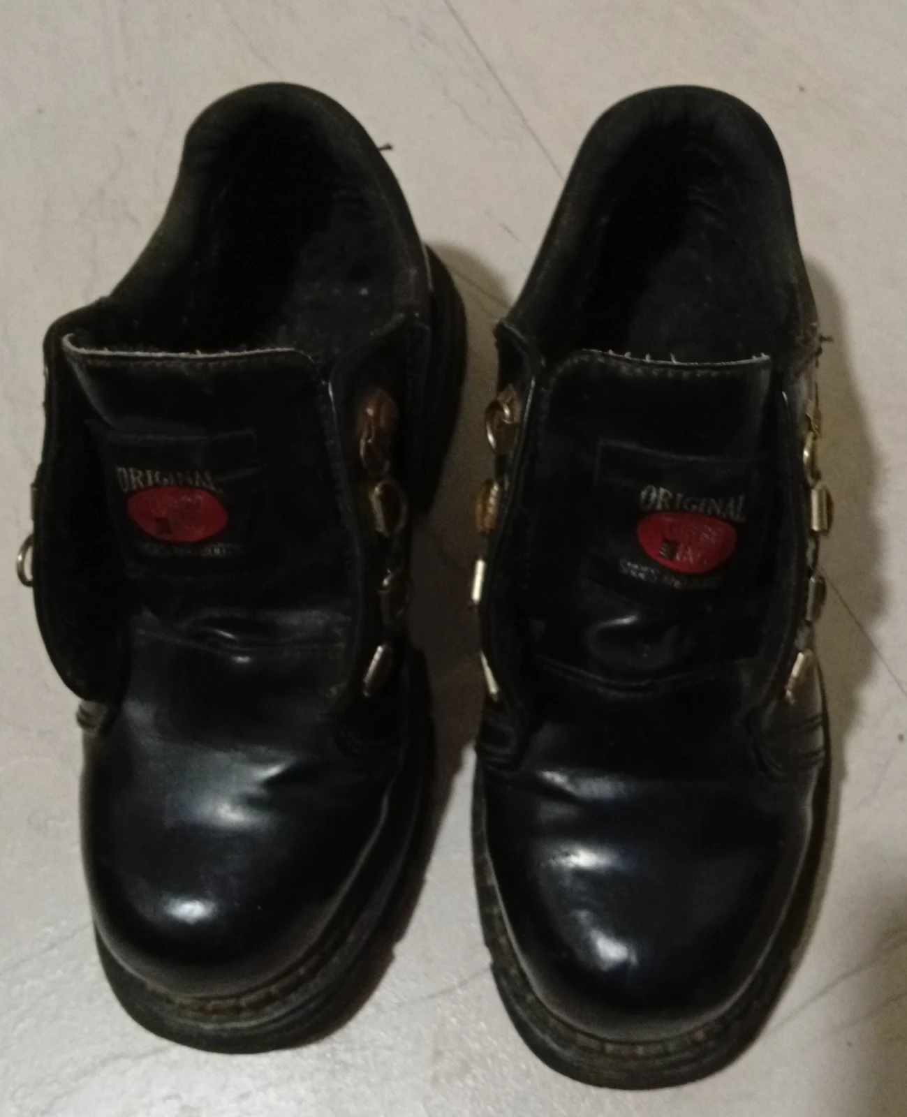 Turbo King robusne crne kožne cipele/čizme - Vel. 35 (Kao nove)
