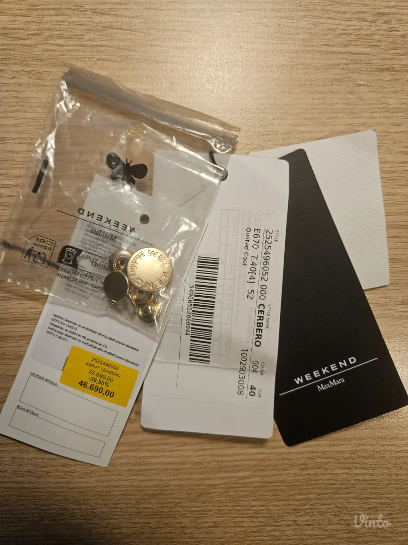 Max Mara Weekend crna perjana jakna