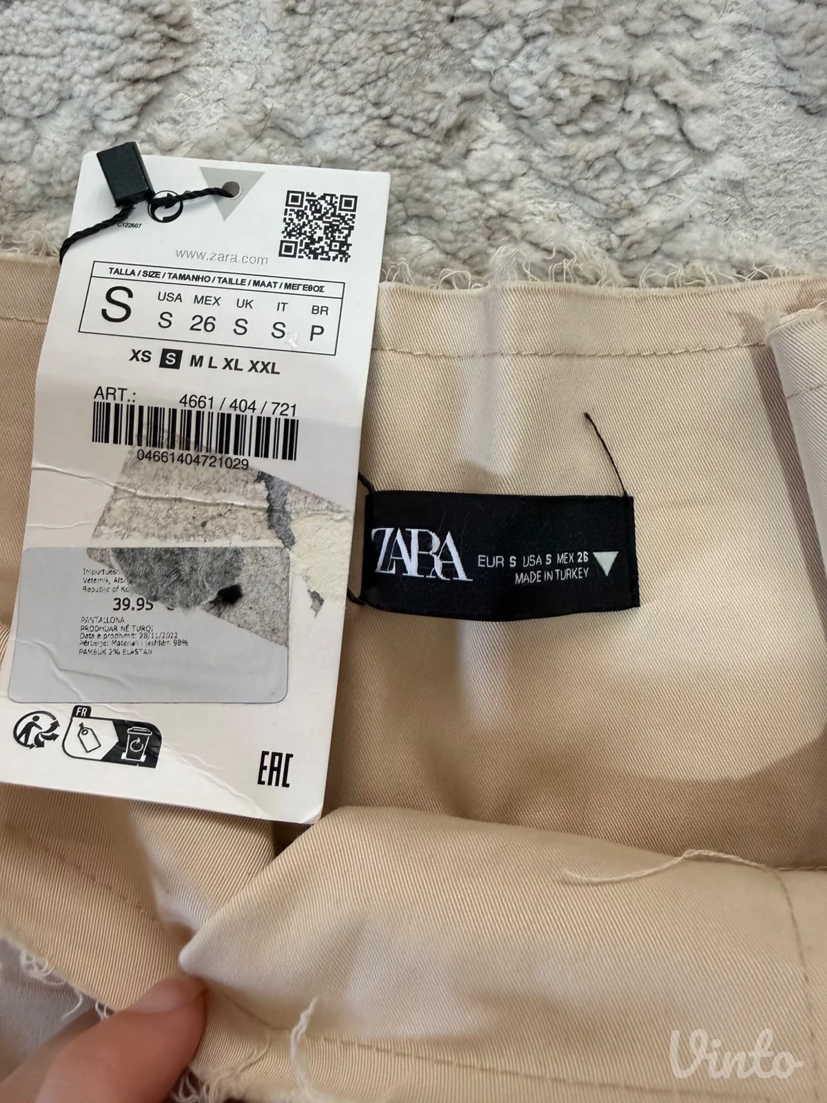 Zara bež pantalone
