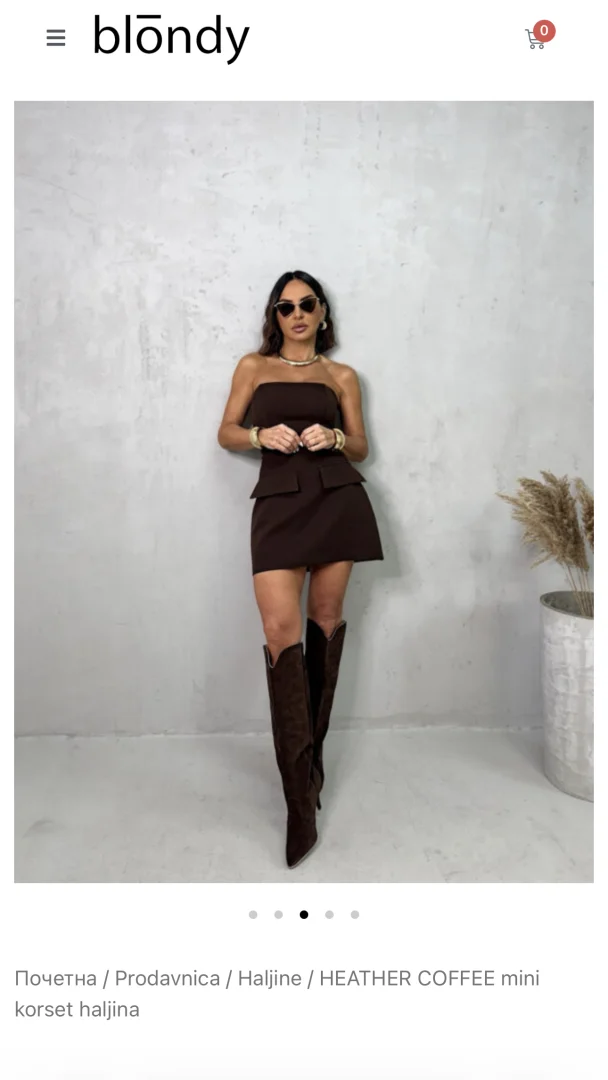 Korset haljina Heather Coffee Blondy NOVA