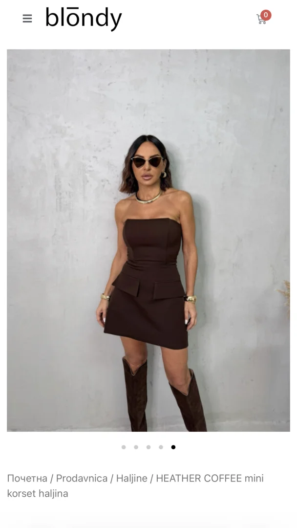 Korset haljina Heather Coffee Blondy NOVA