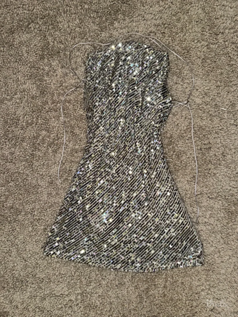 Mini haljina sa šljokicama Zara