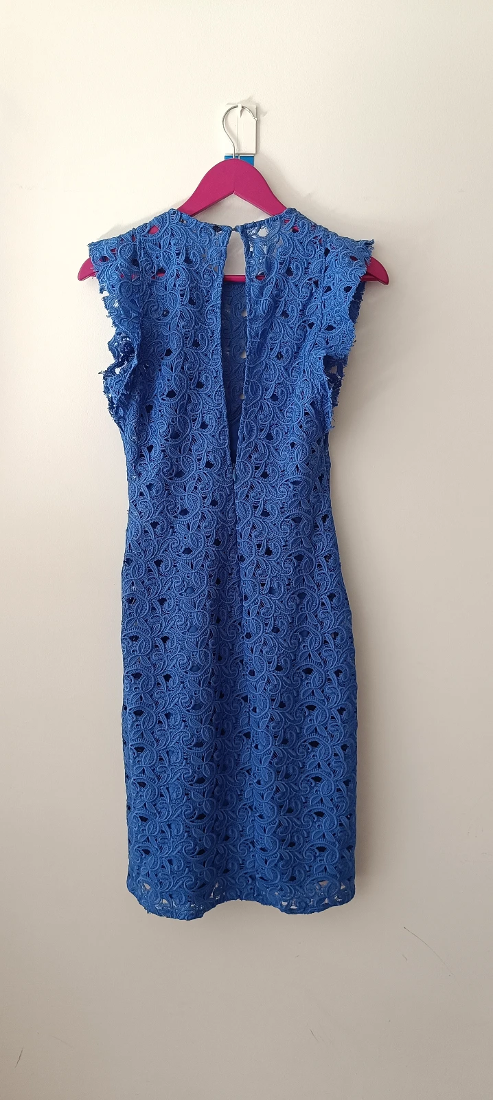 Zara woman - čipkana plava haljina