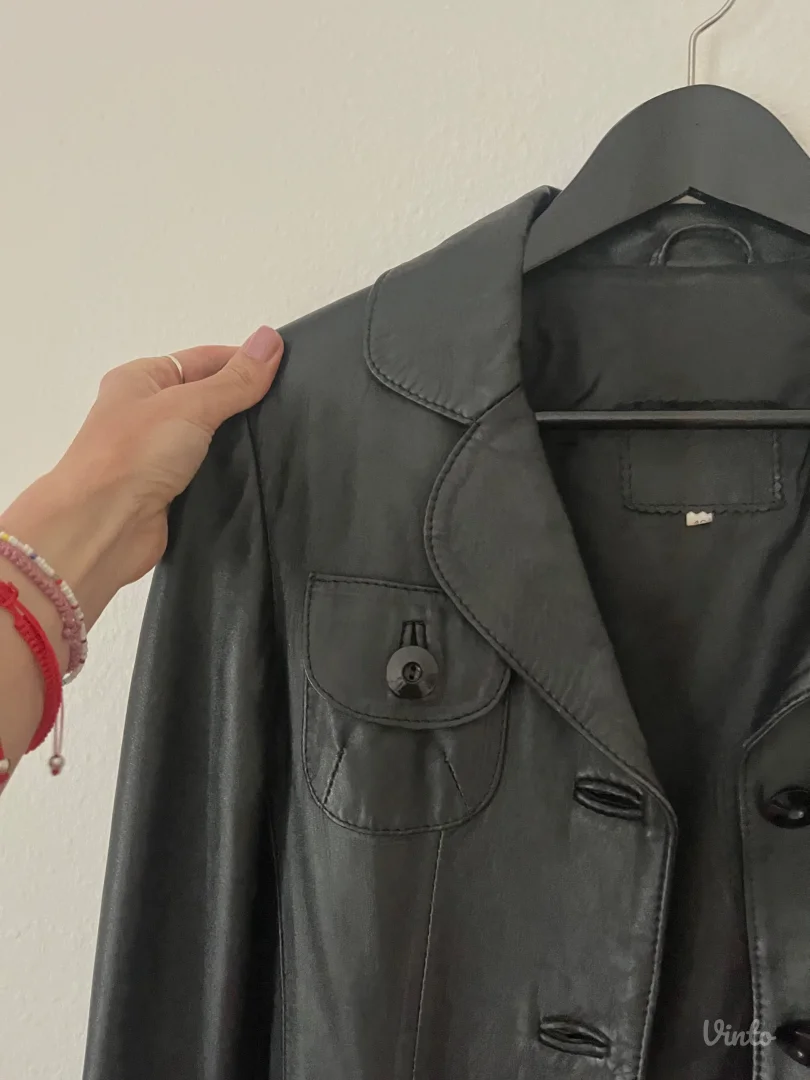 Crna kožna jakna S - Made in Yugoslavia