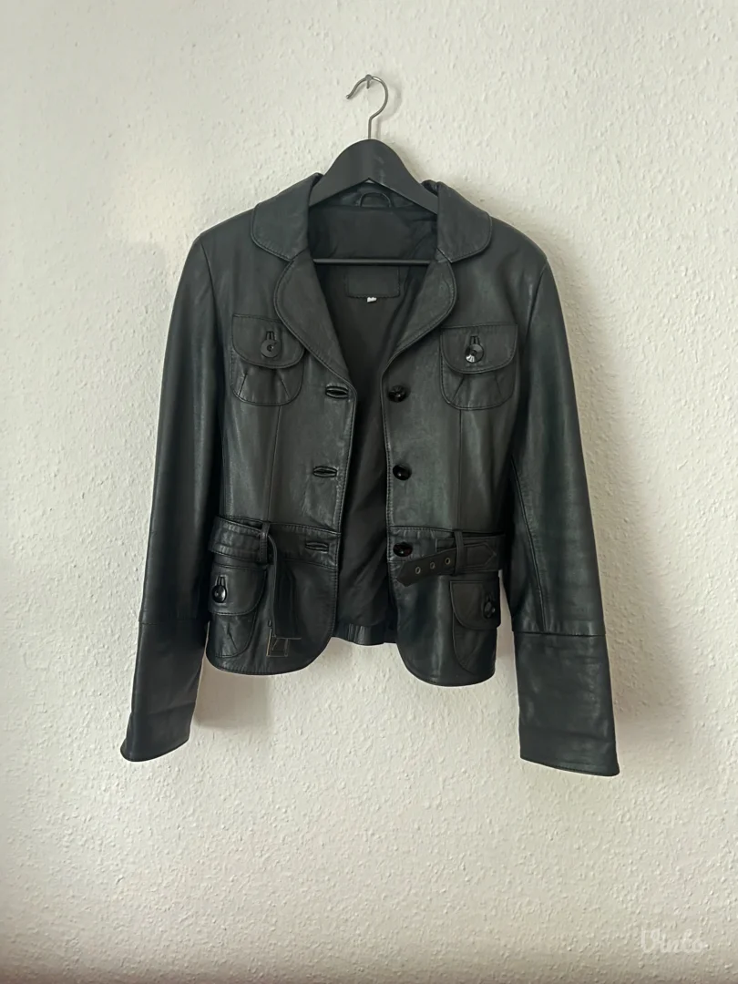 Crna kožna jakna S - Made in Yugoslavia