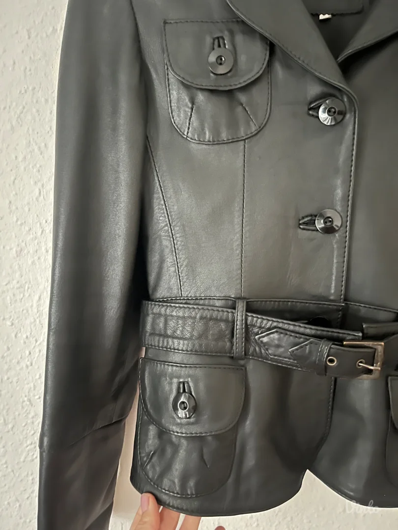 Crna kožna jakna S - Made in Yugoslavia