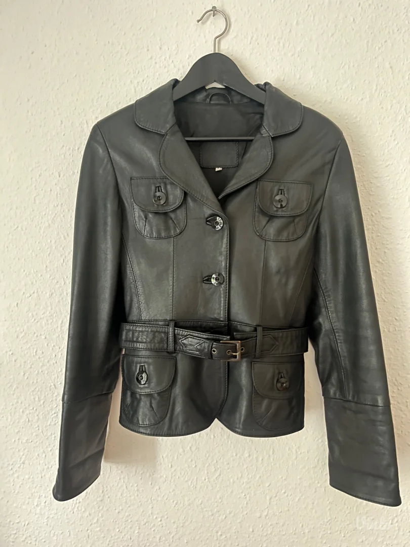 Crna kožna jakna S - Made in Yugoslavia