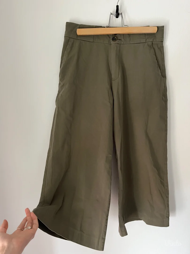 Tiffany maslinaste široke pantalone 29