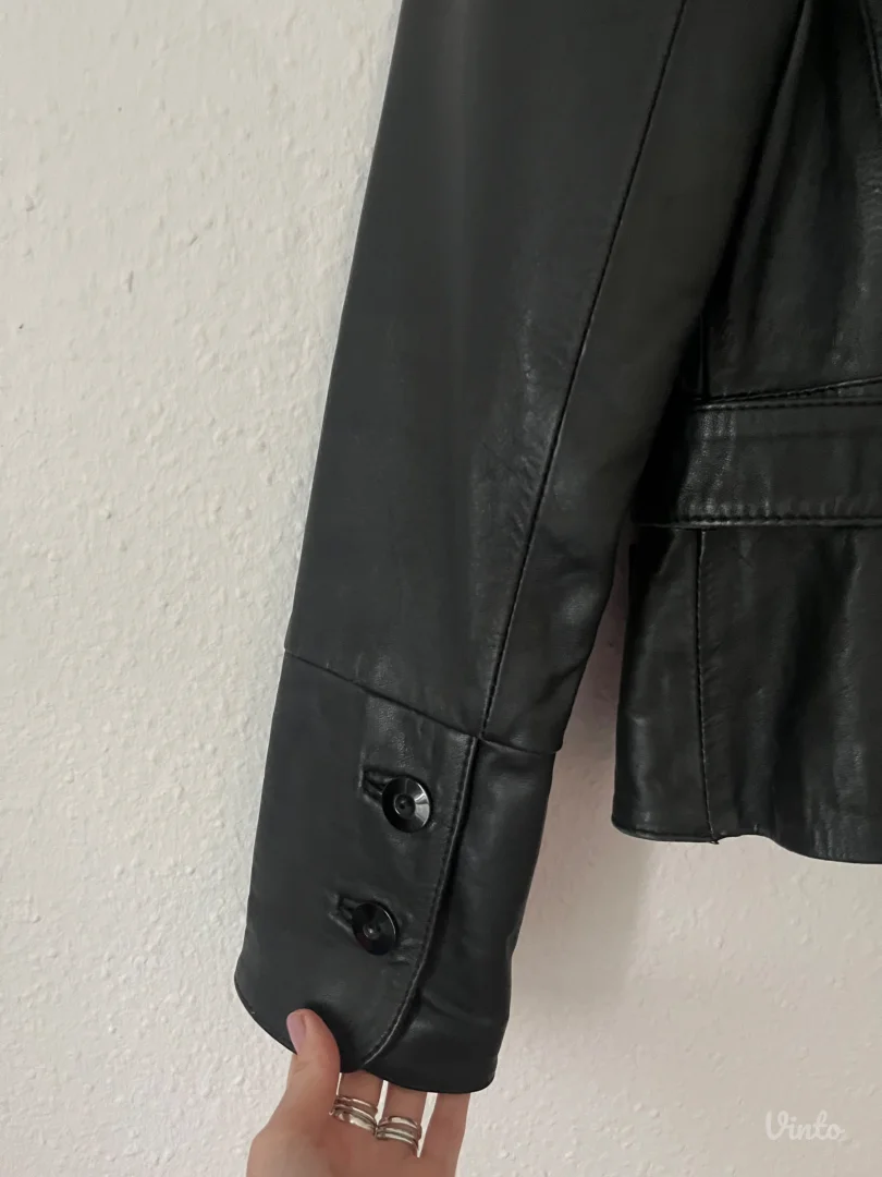 Crna kožna jakna S - Made in Yugoslavia