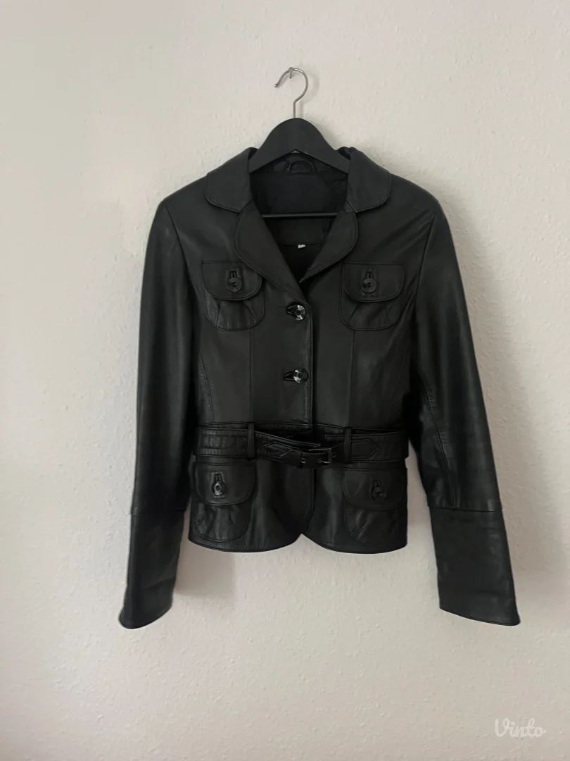 Crna kožna jakna S - Made in Yugoslavia