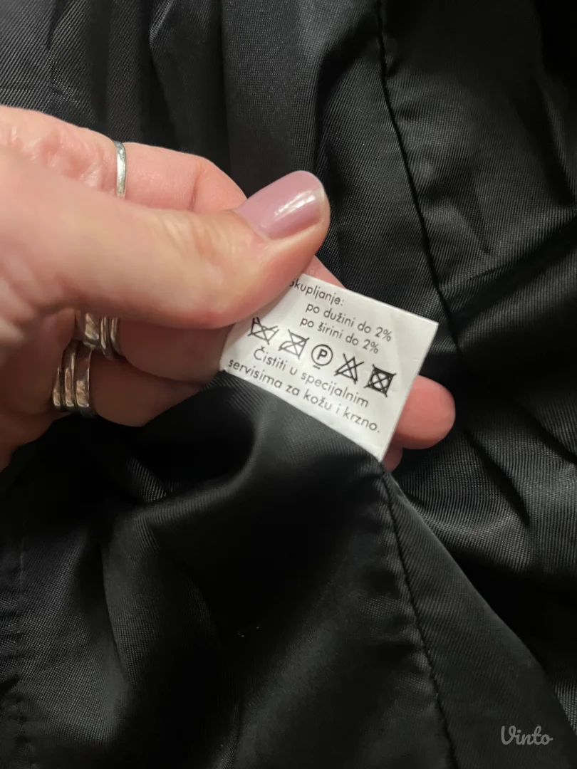 Crna kožna jakna S - Made in Yugoslavia